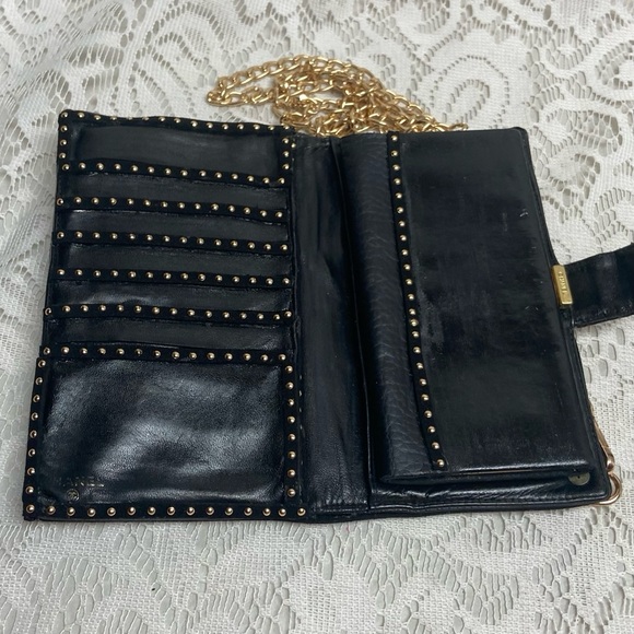 Vintage Chanel Black Leather Long Wallet-Crossbody - Picture 8 of 13